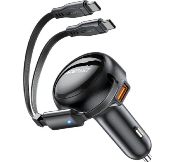 Acefast Зарядний пристрій Acefast 3xUSB 53W (2xUSB-C+USB-A) + cable USB-C 2in1 B13 (6974316282921)