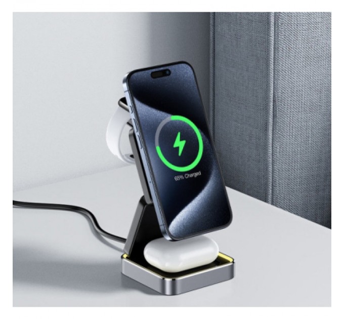 Acefast Зарядний пристрій Acefast Wireless QI 3in1 15W E20 (6974316283478)