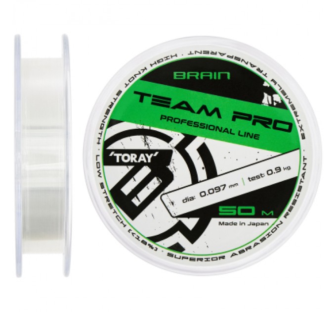 Brain Волосінь Brain Team Pro 50m (clear) 0.097mm 0.9kg (1858.26.81)