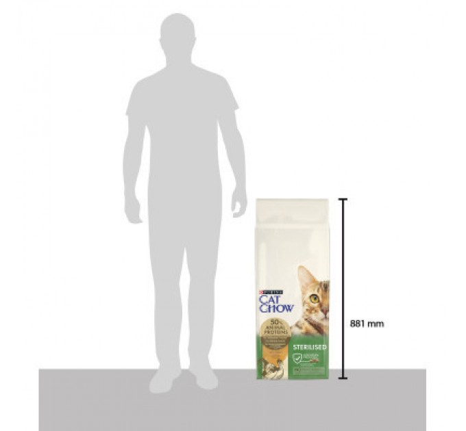 Purina Cat Chow Сухий корм для кішок Purina Cat Chow Sterilised з індичкою 15 кг (7613287329592)