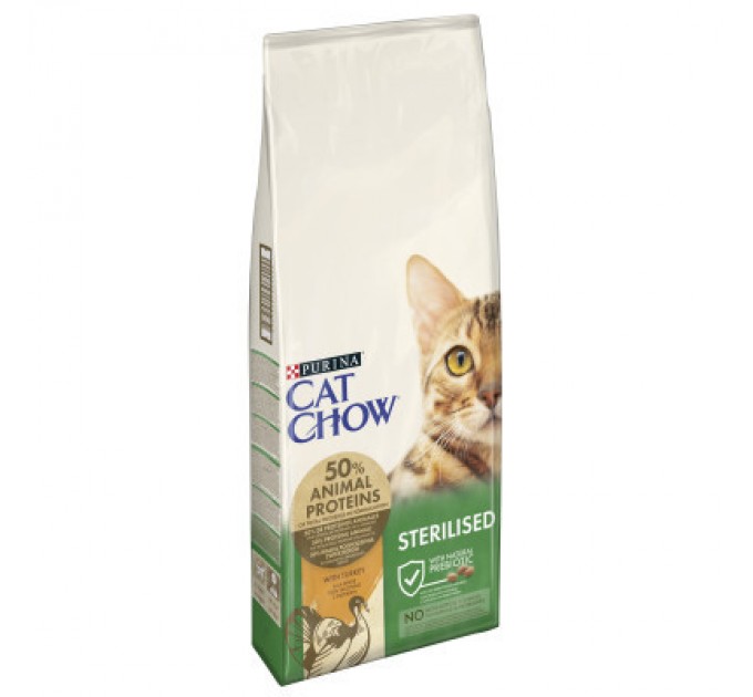 Purina Cat Chow Сухий корм для кішок Purina Cat Chow Sterilised з індичкою 15 кг (7613287329592)