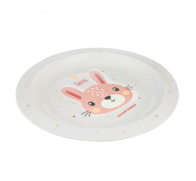 Canpol babies Тарілка дитяча Canpol babies CUTE ANIMALS пластикова, рожева рожевий (4/411_pin2)