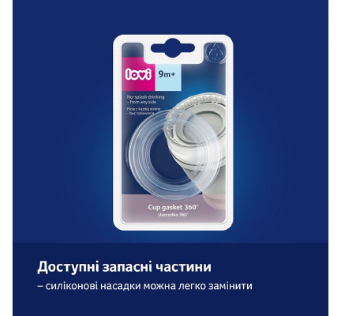 Lovi Поїльник-непроливайка Lovi 360 250 мл Night&Day Rabbit (1/610)