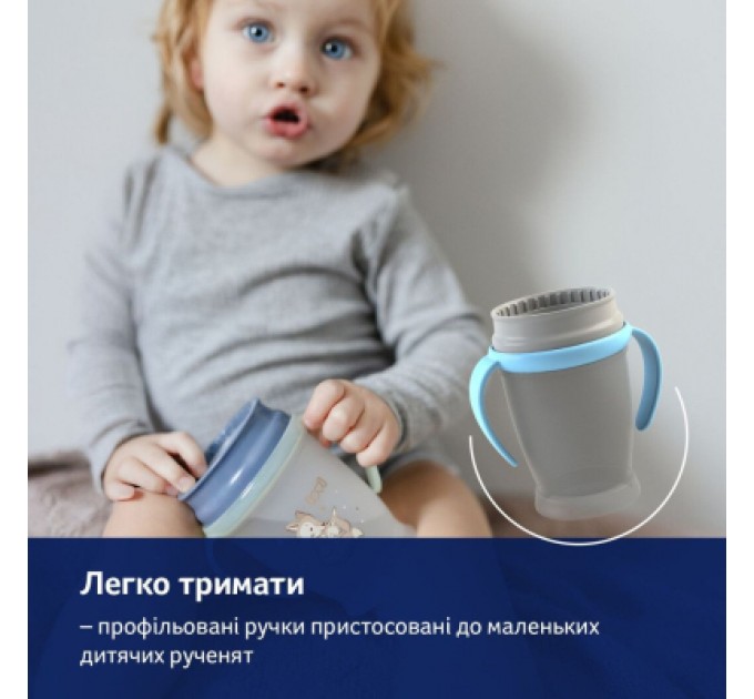 Lovi Поїльник-непроливайка Lovi 360 250 мл Night&Day Rabbit (1/610)