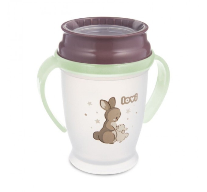 Lovi Поїльник-непроливайка Lovi 360 250 мл Night&Day Rabbit (1/610)