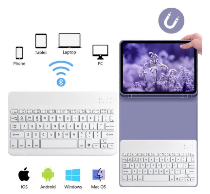 BeCover Чохол до планшета BeCover with keyboard Apple iPad Mini 6 2021 Purple (712991)