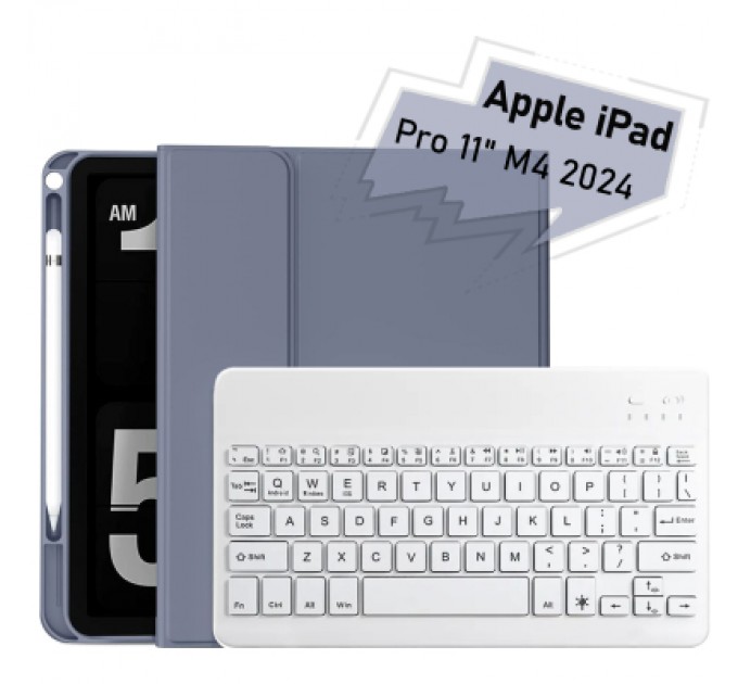 BeCover Чохол до планшета BeCover with keyboard Apple iPad Pro 11" M4 2024 Purple (713002)