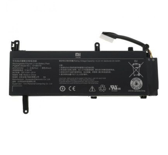 Xiaomi Акумулятор до ноутбука Xiaomi G15B01W (Mi Gaming Laptop 2019), 3620mAh (55.02Wh), 4cell, 1 (A47640)