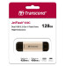 Transcend USB флеш накопичувач Transcend 128GB JetFlash 930 Gold-Black USB 3.2/Type-C (TS128GJF930C)