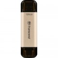 Transcend USB флеш накопичувач Transcend 128GB JetFlash 930 Gold-Black USB 3.2/Type-C (TS128GJF930C)