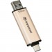 Transcend USB флеш накопичувач Transcend 128GB JetFlash 930 Gold-Black USB 3.2/Type-C (TS128GJF930C)