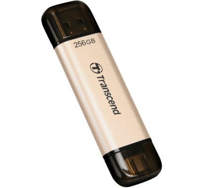 Transcend USB флеш накопичувач Transcend 256GB JetFlash 930 Gold-Black USB 3.2/Type-C (TS256GJF930C)