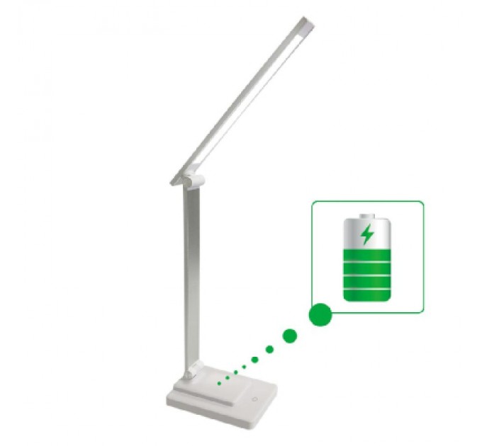 Євросвітло Настільна лампа Євросвітло LED акумуляторна Ridy-10-2-PWR 10 Вт біла