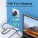 Vention Концентратор Vention USB3.1 Type-C --> HDMI/USB 3.0x3/RJ45/PD 100W Hub 6-in-1 (TOHHB)