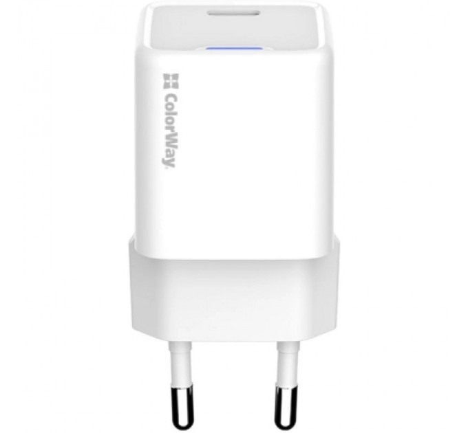 ColorWay Зарядний пристрій ColorWay GaN Mini 35W PD Port PPS USB-C white (CW-CHS056PD-WT)