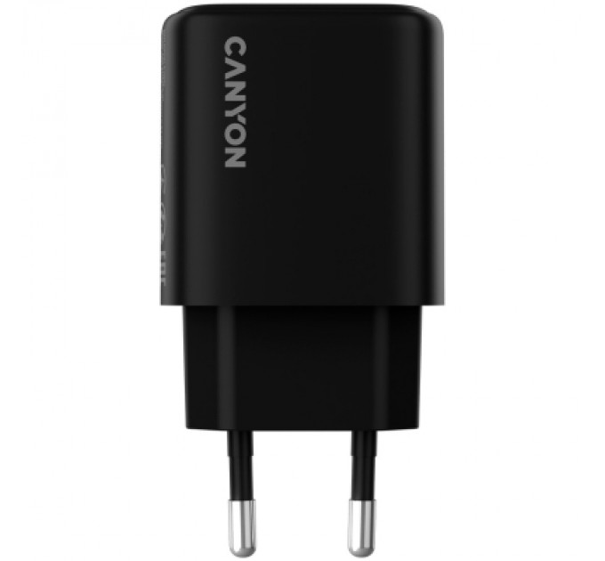 Canyon Зарядний пристрій Canyon OnCharge 200 20W 1xPD EU Black (CNE-CHA200-11)