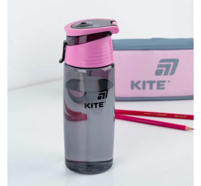 Kite Поїльник-непроливайка Kite 550 мл, сіра (K25-401-1)