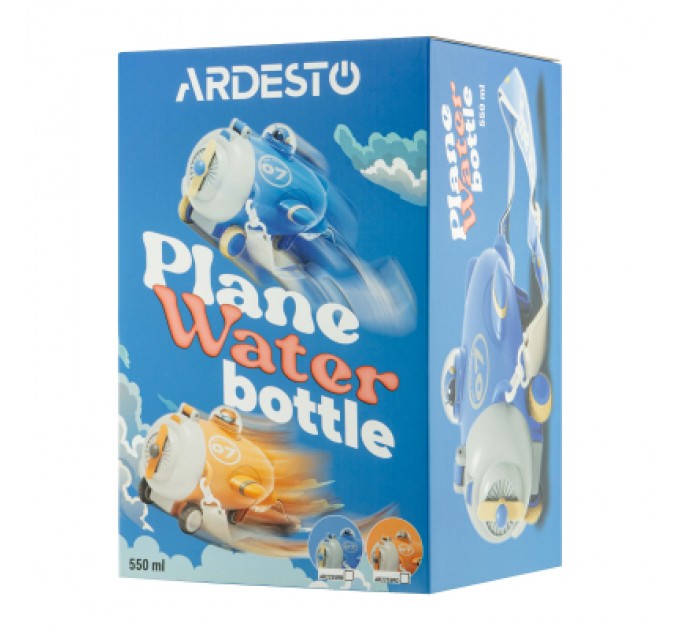 Ardesto Пляшка для води Ardesto Plane 550мл помаранчевий (AR2255RO)