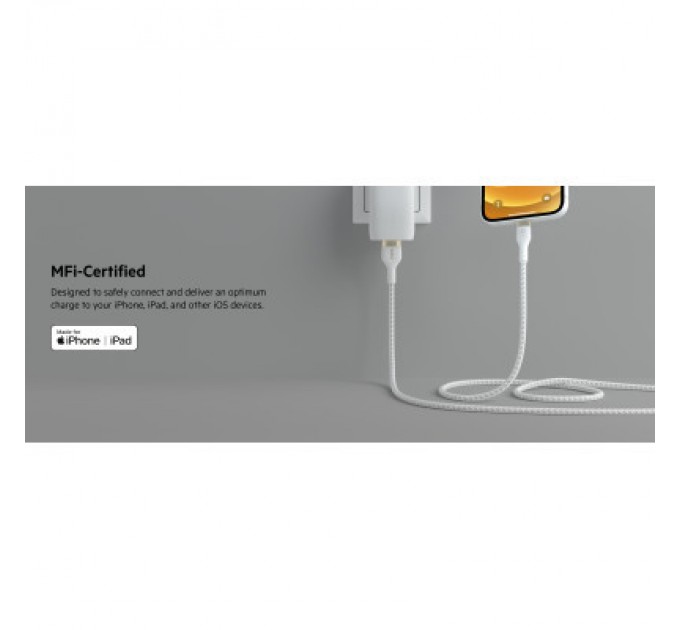 Belkin Дата кабель USB 2.0 AM to Lightning 1.0m white Belkin (CAA010BT1MWH)