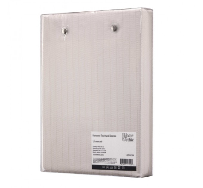 Ardesto Постільна білизна Ardesto Gloria сатин смужки, коричневий полуториний євро 160х220 (ART1622RB)