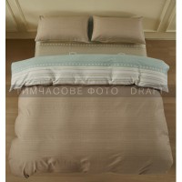 Постільна білизна Ardesto Gloria сатин смужки, коричневий полуториний євро 160х220 (ART1622RB)