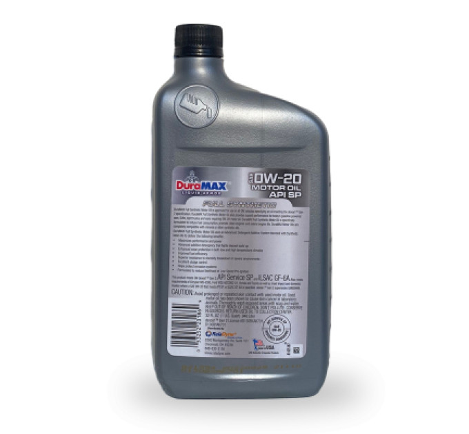 DuraMAX Моторна олива DuraMAX 0W20 DEXOS G2 SYN, 0,946 л