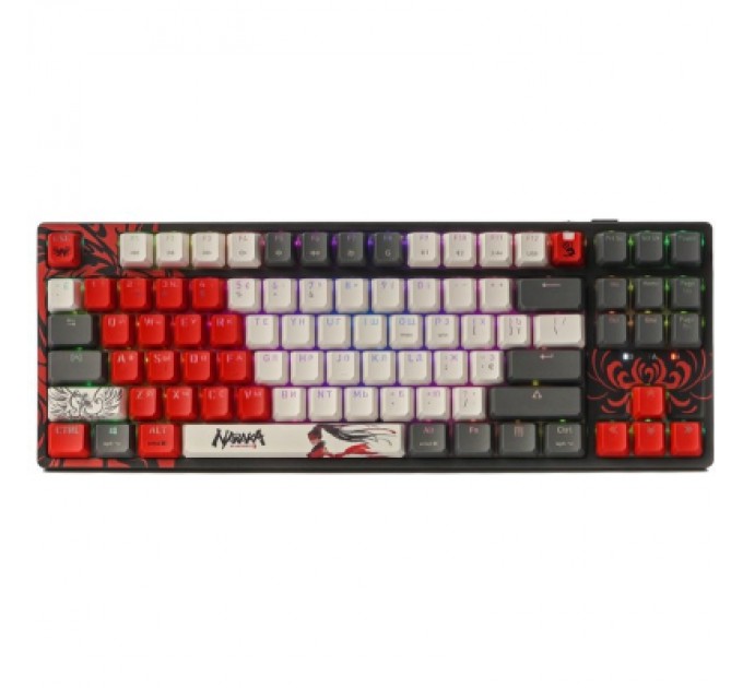 A4Tech Клавіатура A4Tech Bloody WS87 Naraka Wireless/Bluetooth Black/Red (4711421001113)