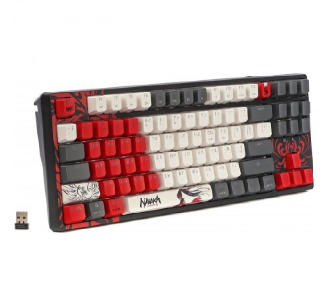 A4Tech Клавіатура A4Tech Bloody WS87 Naraka Wireless/Bluetooth Black/Red (4711421001113)