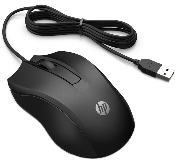 HP Мишка HP 100 USB Black (6VY96AA)