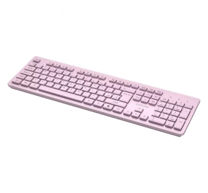 Canyon Клавіатура Canyon HKB-W01 Silent Wireless UA Pink (CNS-HKBW01P)
