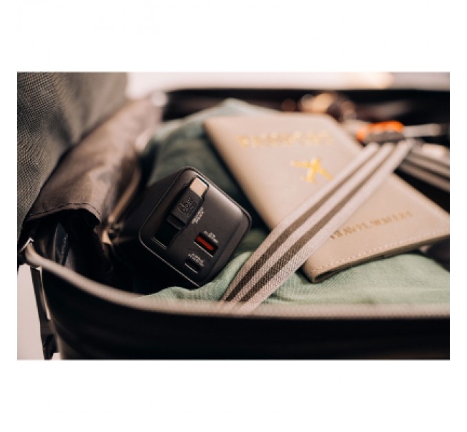 Verbatim Зарядний пристрій Verbatim GaN 65 W 2 ports (USB-C/1xUSB-A) (32217)