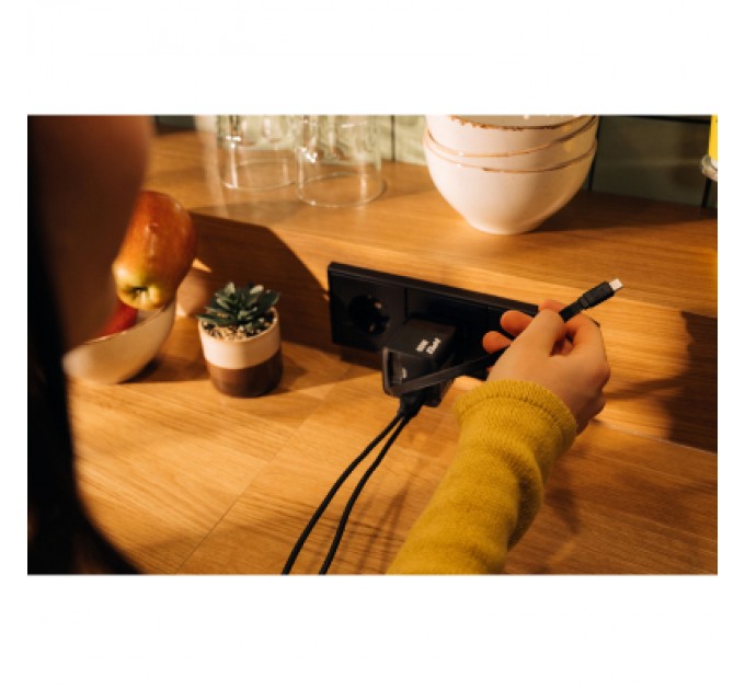 Verbatim Зарядний пристрій Verbatim GaN 65 W 2 ports (USB-C/1xUSB-A) (32217)