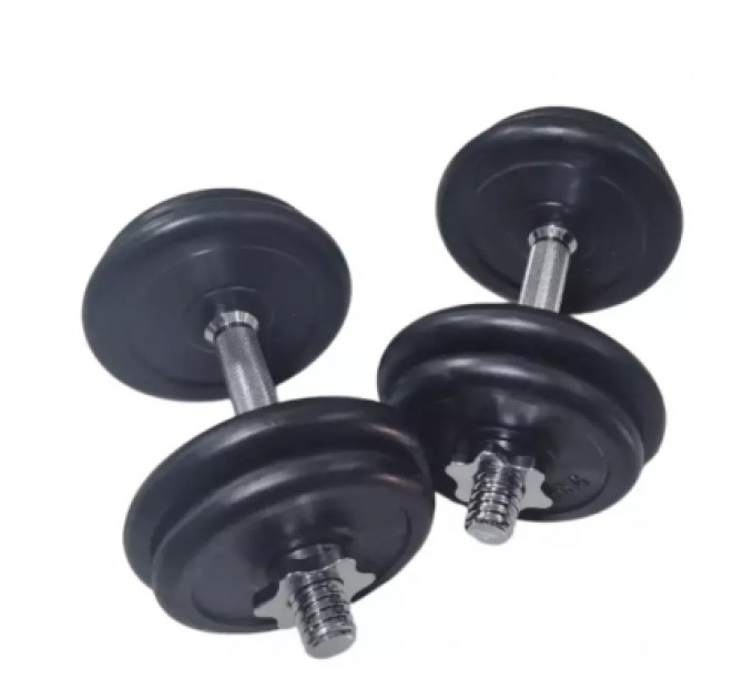 HSF Гантель HSF з гумовим покриттям MD2502 - 2шт по 10 кг (пара) (К00024980)