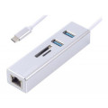Maxxter Концентратор Maxxter USB to Gigabit Ethernet, 2 Ports USB 3.0 + microSD/TF card r (NECH-2P-SD-01)