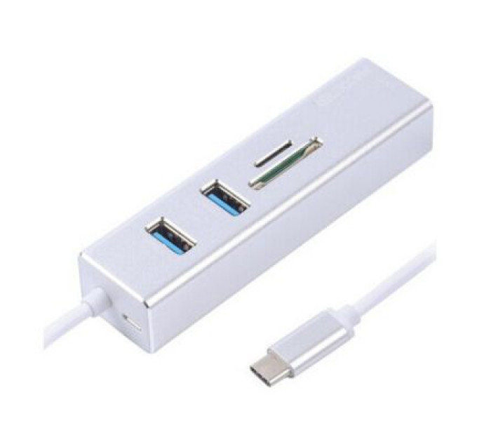 Maxxter Концентратор Maxxter USB to Gigabit Ethernet, 2 Ports USB 3.0 + microSD/TF card r (NECH-2P-SD-01)