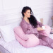 MirSon Подушка MirSon для вагітних і відпочинку Satin Stripe №8026 U-подібна Pink (2200006178644)