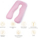 MirSon Подушка MirSon для вагітних і відпочинку Satin Stripe №8026 U-подібна Pink (2200006178644)