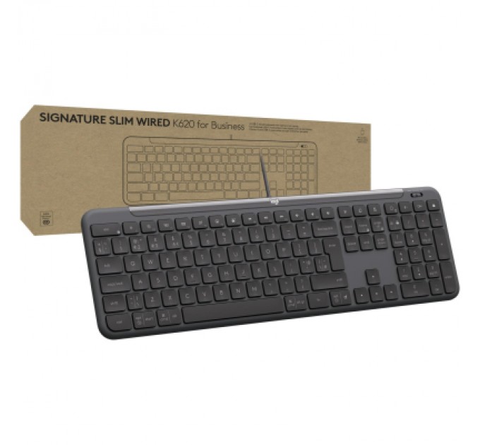 Logitech Клавіатура Logitech Signature Slim K620 for Business USB-C UA Graphite (920-013333)