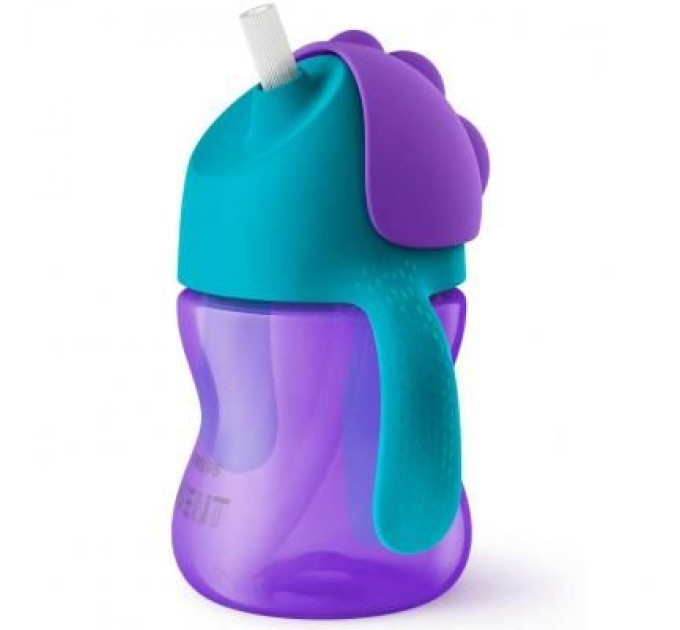 Philips AVENT Поїльник-непроливайка Philips AVENT з трубочкою 210 мл 9 міс+, бузковий (SCF796/02)