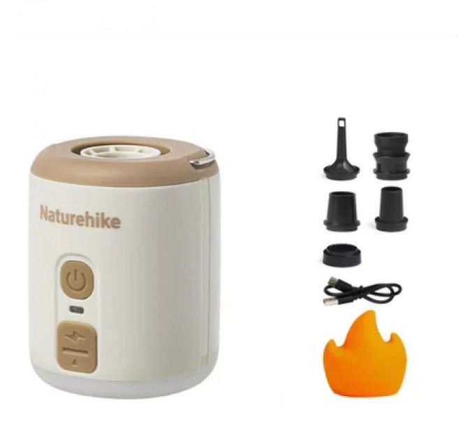 Naturehike Насос для надувних меблів Naturehike CNK2300DQ022 + нічник + вентилятор, бежевий (6976507665971)