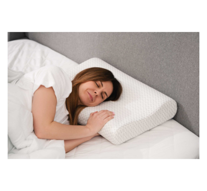 Ardesto Подушка Ardesto ортопедична Sleepwell хвиля, піна меморі, 60х40х11/9см білий (ART6040COP)