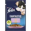 Purina Felix Вологий корм для кішок Purina Felix Fantastic з фореллю та зеленими бобами в желе 85 г (7613039841617)