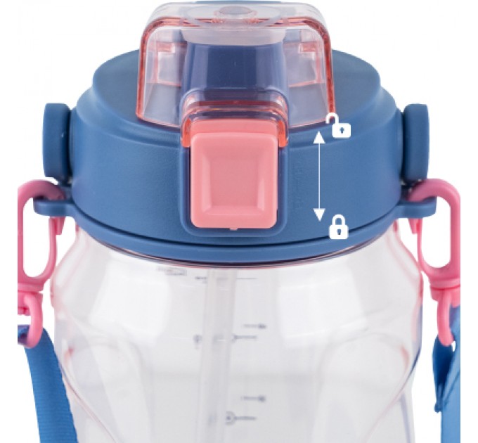 Kite Поїльник-непроливайка Kite 1500 мл, рожева (K24-1202-2)