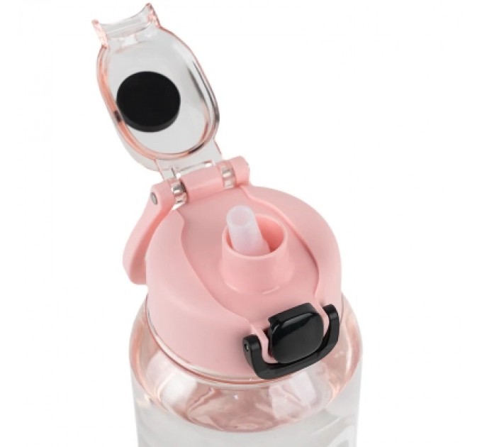 Kite Поїльник-непроливайка Kite 700 мл, рожево-чорна (K25-1217-3)