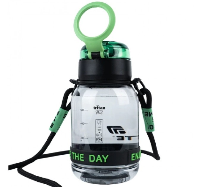 Kite Поїльник-непроливайка Kite 700 мл, чорно-зелена (K25-1218-2)