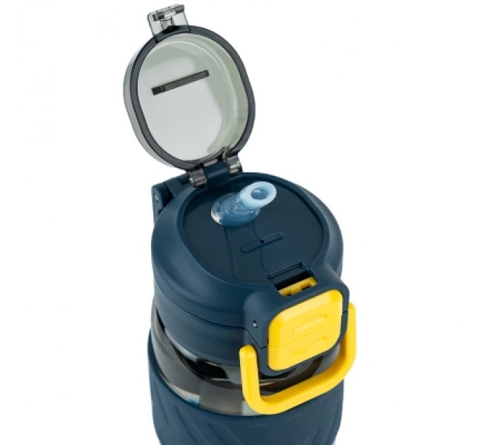 Kite Поїльник-непроливайка Kite 800 мл, сіро-жовта (K25-1234-1)