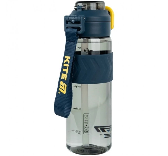 Kite Поїльник-непроливайка Kite 800 мл, сіро-жовта (K25-1234-1)