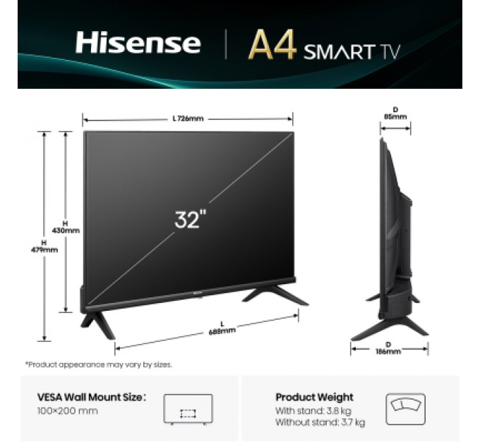 Hisense Телевізор Hisense 32A4Q