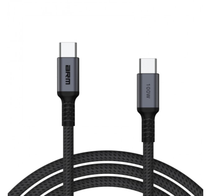 Armorstandart Дата кабель USB-C to USB-C 2.0m PD 100W black-grey Armorstandart (ARM69371)