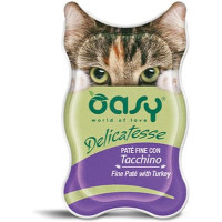 Паштет для котів OASY Adult з індичкою 85 г (8053017342221)